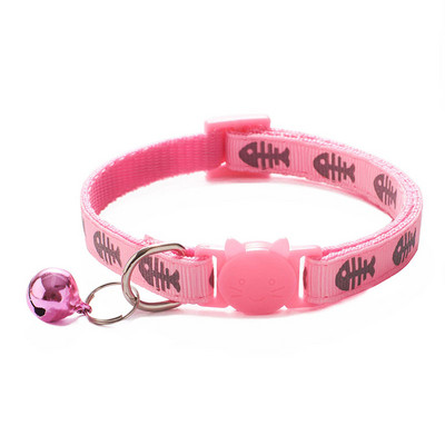Регулируема нашийник за кучета, модна светлоотразителна камбана, нашийници за домашни любимци, сладък печат, котешки домашни любимци, презрамка за врата, регулиране на размера за малки кучета, колан