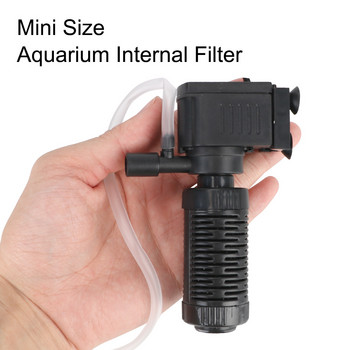 Пречиствател на вода, оксигенация, потопяема филтрация за аквариумни рибки 3 в 1 филтър, мини филтър за аквариуми