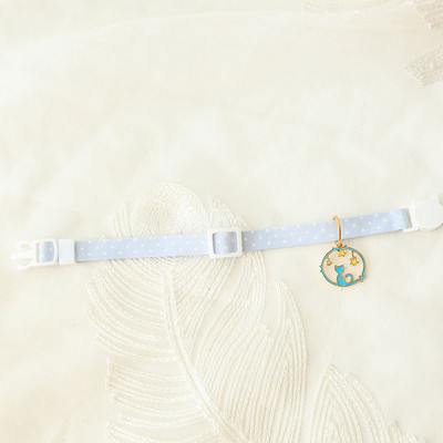 1 buc. guler reglabil din nailon pentru pisici, culoare bomboană, leagăn de lună, pisicuță, modă drăguță, cu clopote, pandantiv, cataramă de siguranță, decorare pentru animale de companie