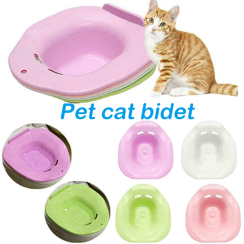 Bideu pentru chiuvetă din plastic pentru pisici pentru animale de companie Accesorii pentru animale de companie Bideu portabil ușor de curățat, potrivit pentru duș, antrenament pentru ruperea casei.