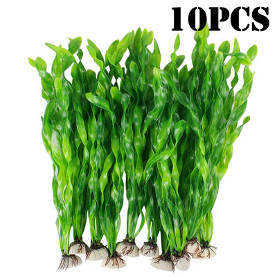 10PCS Pește Acvariu Plante Alge marine Plante de apă pentru acvariu 12-35cm Plastic Fish Tank Plant Decoration Aquarium