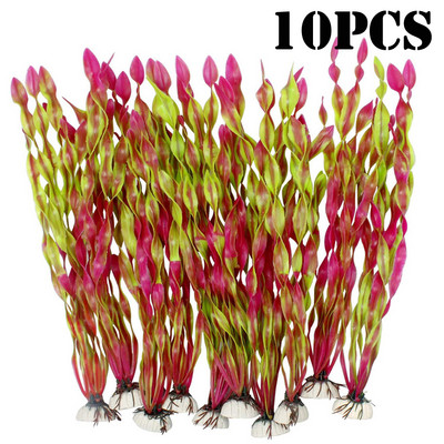10PCS Pește Acvariu Plante Alge marine Plante de apă pentru acvariu 12-35cm Plastic Fish Tank Plant Decoration Aquarium