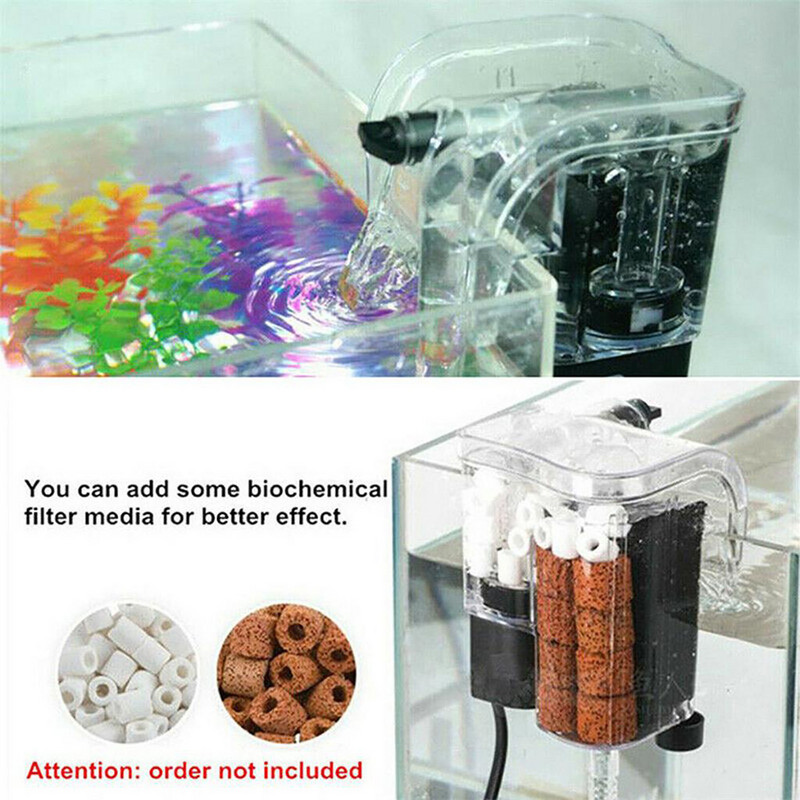 Išorinis filtras Akvariumo akvariumo krioklio filtro siurblys Pakabinamas rezervuaras Sieniniai vandens akvariumo priedai 2022 m. Nauja