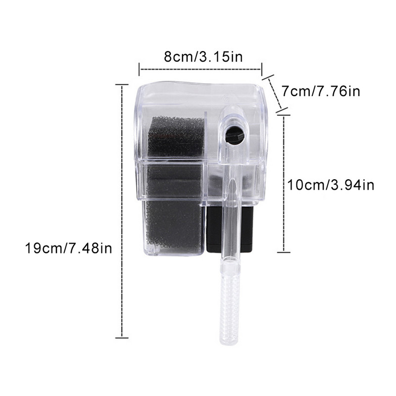 Išorinis filtras Akvariumo akvariumo krioklio filtro siurblys Pakabinamas rezervuaras Sieniniai vandens akvariumo priedai 2022 m. Nauja