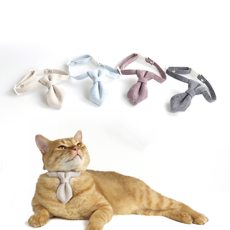 Χαριτωμένο κολιέ γάτας με παπιγιόν αποσχισμένο κολιέ γρήγορης αποδέσμευσης Αξεσουάρ κατοικίδιων ζώων Ρυθμιζόμενα περιλαίμια Πόρπη ασφαλείας για γάτες