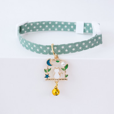 Nova ružičasta Swing Moon ogrlica za mačke, podesiva ogrlica za kućne ljubimce u obliku mačke, slatka modna ogrlica za mače sa zvončićima, dodaci za štene