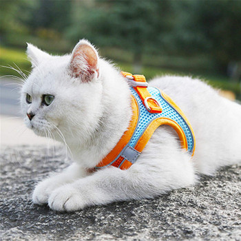 Σετ λουριών και λουριών για γάτες κατοικίδιων ζώων Nylon Breathable λουριά Cat Comfort Ρυθμιζόμενο λουρί για γατάκι Ανθεκτικά αξεσουάρ για γάτα