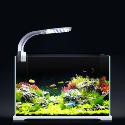 LED-es akváriumi akváriumi lámpa, csíptetős 5W/10W/15W LED-es növények növekedési lámpák vízi édesvízi akváriumi lámpák vízálló 220 V EU csatlakozó