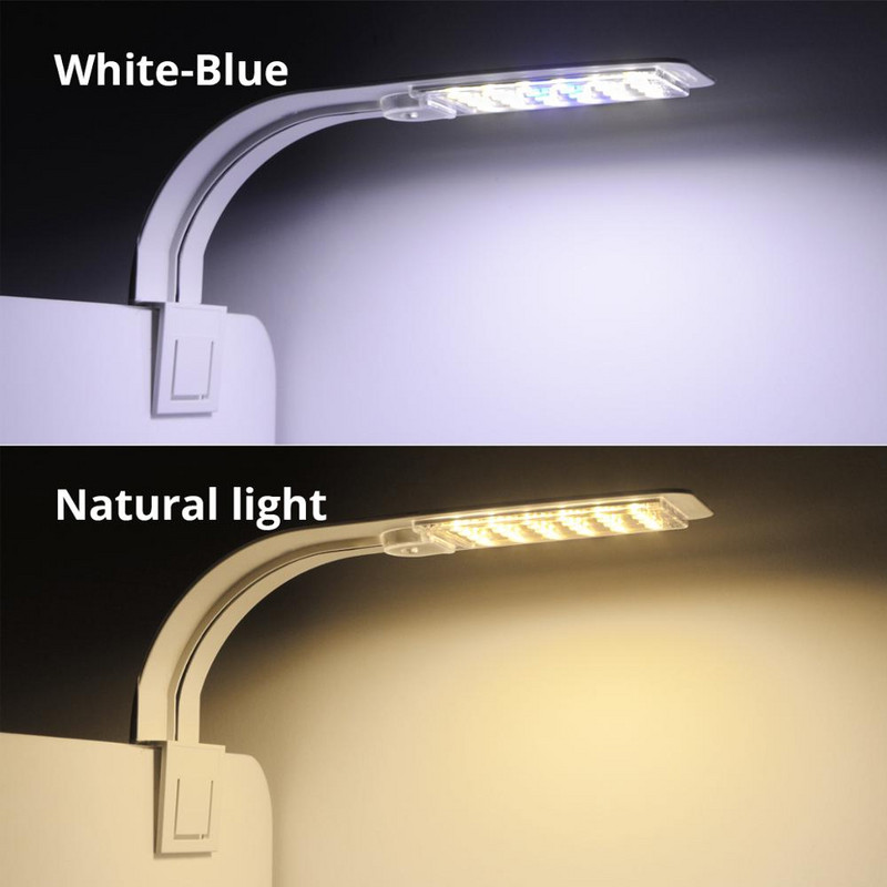 LED akvariumo žuvų tanko lemputė, prisegama 5W/10W/15W LED augalų auginimo lemputės vandens gėlo vandens akvariumo lempos, atsparios vandeniui 220 V ES kištukas