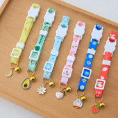 1 tk Puuviljaprinteri ripatsiga lemmiklooma kaelarihm 18-32 cm reguleeritav kelluke turvapandlaga armsa virsiku maasika kassipoja kutsika kaelarihma tarnija