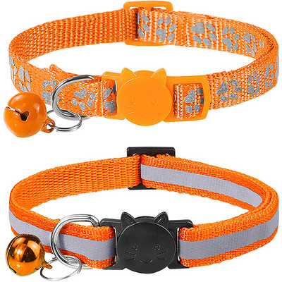 2 buc. zgarda reflectorizante colorate pentru pisici cu clopoțel zgarda solide și sigure pentru câini de talie mică, pisici, guler pentru animale de companie, accesorii pentru pisicuțe