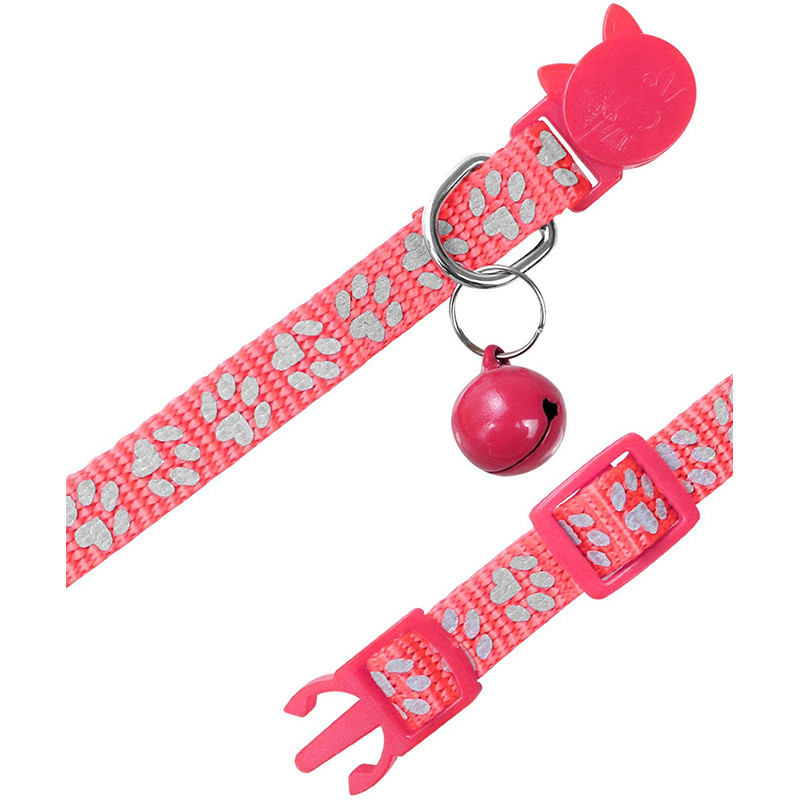 2 buc. zgarda reflectorizante colorate pentru pisici cu clopoțel zgarda solide și sigure pentru câini de talie mică, pisici, guler pentru animale de companie, accesorii pentru pisicuțe