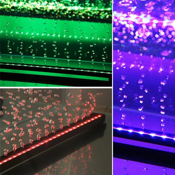 Φωτιστικό LED Αέρα Φούσκα Ενυδρείου Υποβρύχια Υποβρύχια Δεξαμενή Ψαριών Ανοιχτό χρώμα που αλλάζει Making Oxygen for Fish Tank