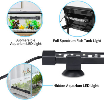 Ενυδρείο Υποβρύχιος Φως Υποβρύχιος Λαμπτήρας Πλήρους Φάσματος Dimmer Controller WRGB Grow Led Ενυδρείο Light Grow Led για Δεξαμενή ψαριών