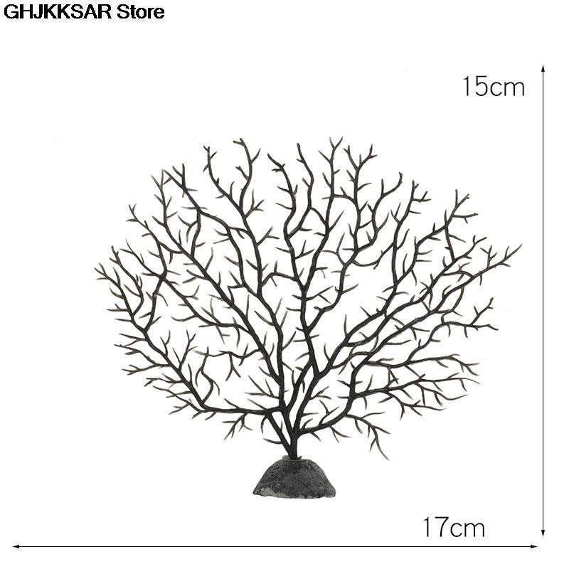 Puukujuline vaik korallide akvaariumi kaunistus kalapüügi fis paak Maastikukujundus meriraudpuu plastist korallide akvaariumi sisustustaimed