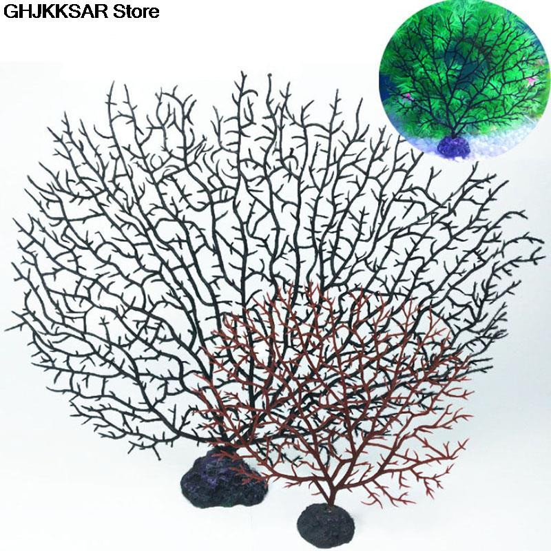 Puukujuline vaik korallide akvaariumi kaunistus kalapüügi fis paak Maastikukujundus meriraudpuu plastist korallide akvaariumi sisustustaimed