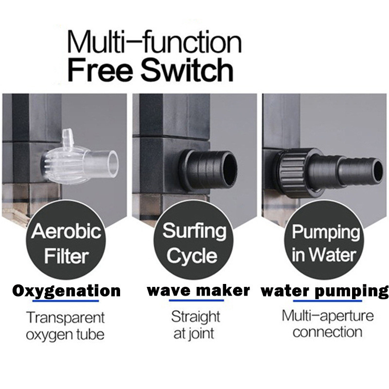 3 u 1 Pumpa za filtriranje akvarija Super Fish Tank Potopljena unutarnja pumpa za kisik CHJ502/CHJ602/CHJ902/CHJ1502 Vodena pumpa 220V