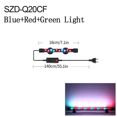 18-54 CM akvārija gaismas iegremdējamā gaismas lampa ūdensizturīga zemūdens LED gaismas akvārija apgaismojums