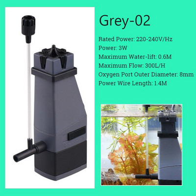 Acvariu Skimmer Fliter Filtru de îndepărtare a peliculei de ulei Pompă de oxigen 300L/H Apă de suprafață Purificată Debit reglabil Aerarea rezervorului de pește Animal de companie