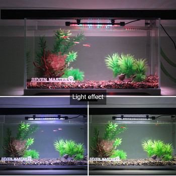 Светлина за аквариум LED лампа за отглеждане на растения Водоустойчива светлина за аквариум 18-58CM Подводно осветление за декор на аквариуми 90-260V 5730 чип