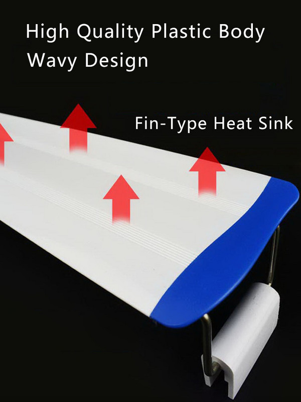 2022 m. Naujas 6 eilučių itin plonas LED akvariumo apšvietimas vandens augalų šviestuvas 18–70 cm ilginantis pritemdomas spaustukas ant lempos, skirtas žuvų bakui