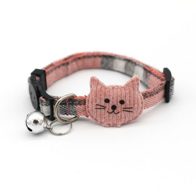 Mačja ogrlica za kućne ljubimce, zvono, mašna, zakrpa, mačja kopča