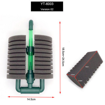 Νέο Bio Sponge Filter for Aquarium Fish Tank Shrimp Pond Air Pump Biochemical Filtration Αθόρυβο αφρό αξεσουάρ ενυδρείου