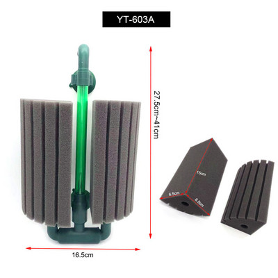 Filtru bio-burete nou pentru acvariu, acvariu, creveți, iaz, pompă de aer, filtrare biochimică, spumă fără zgomot, accesorii pentru acvariu