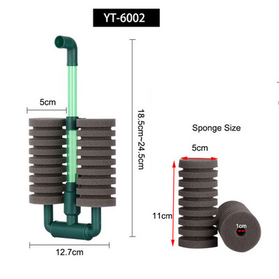 Filtru bio-burete nou pentru acvariu, acvariu, creveți, iaz, pompă de aer, filtrare biochimică, spumă fără zgomot, accesorii pentru acvariu