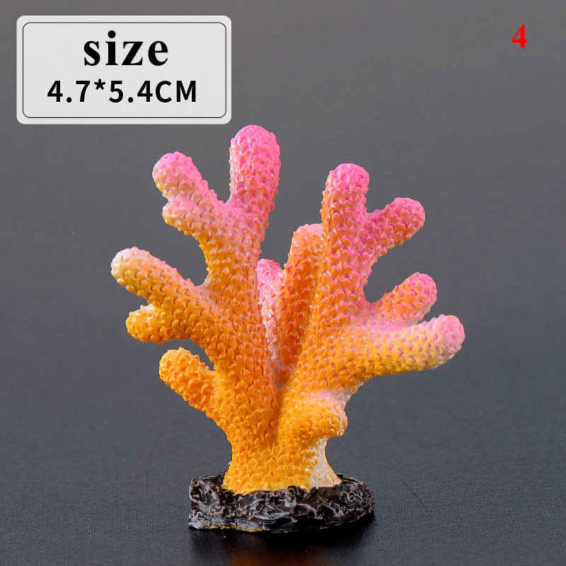 Decor de acvariu de corali artificiali DIY drăguț Mini colorat rășină decor pentru rezervor de pește Ornamente mici Cadouri pentru copii, prieteni