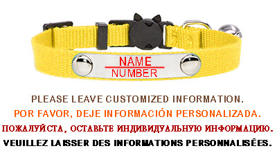 Κολλάρες γάτας από κόκκαλο ψαριού Περιδέραιο πόρπη ασφαλείας Ρυθμιζόμενο φθορισμό Προσωποποιημένη ταυτότητα Δωρεάν Χαρακτική με γράμματα κολιέ γατάκι