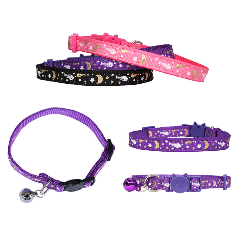 Κολλάρες γάτας από κόκκαλο ψαριού Περιδέραιο πόρπη ασφαλείας Ρυθμιζόμενο φθορισμό Προσωποποιημένη ταυτότητα Δωρεάν Χαρακτική με γράμματα κολιέ γατάκι