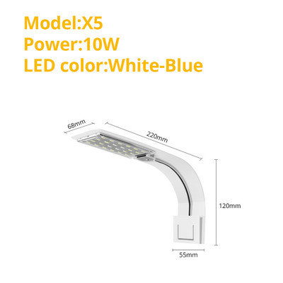 5W/10W/15W LED Fish Tank Waterscape Lights Lampa za akvarij na kopču Vodena biljka Vodena trava Vodena trava LED Svjetlo za uzgoj Vodootporno