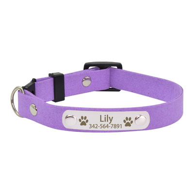 Prilagođena pločica s imenom Breakaway Ogrlica za mačke Personalizirana ugravirana ID oznaka s imenom Ogrlica s ogrlicom za mačke Mekana sigurnosna ogrlica za mačke za kućne ljubimce