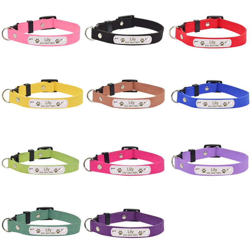 Prilagođena pločica s imenom Breakaway Ogrlica za mačke Personalizirana ugravirana ID oznaka s imenom Ogrlica s ogrlicom za mačke Mekana sigurnosna ogrlica za mačke za kućne ljubimce