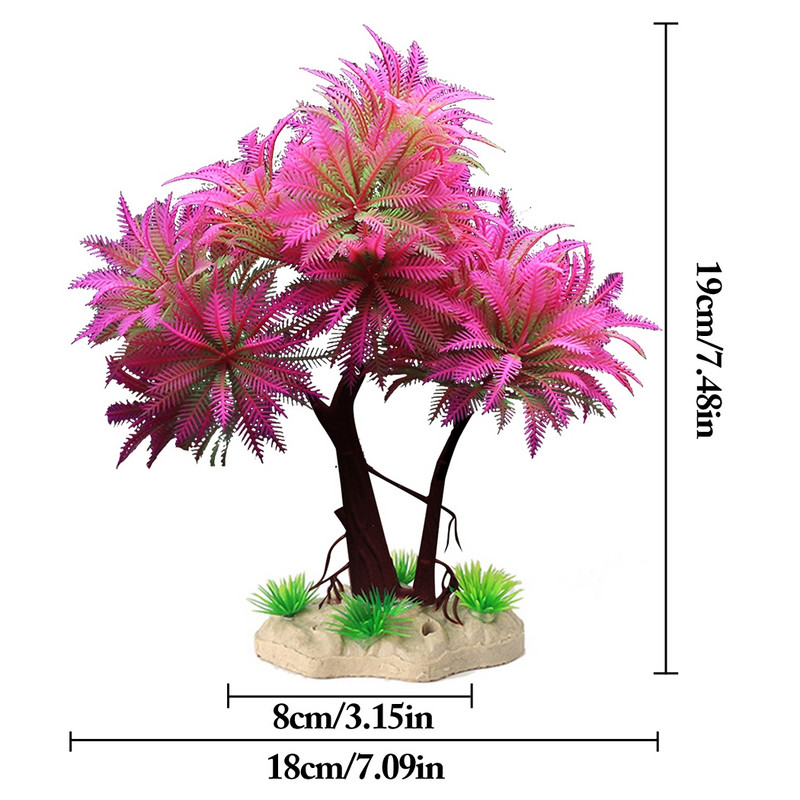 Τεχνητά φυτά ενυδρείου Διακόσμηση Μεγάλο ρεαλιστικό πλαστικό υποβρύχιο υδρόβιο νερό φυτά ζιζάνια Διακόσμηση θέασης δεξαμενής ψαριών