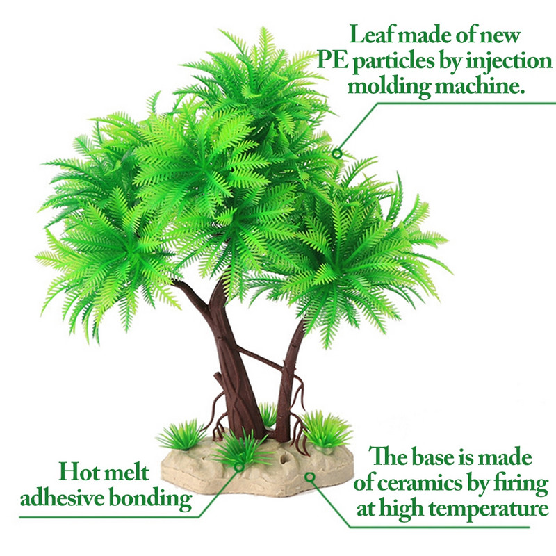 Τεχνητά φυτά ενυδρείου Διακόσμηση Μεγάλο ρεαλιστικό πλαστικό υποβρύχιο υδρόβιο νερό φυτά ζιζάνια Διακόσμηση θέασης δεξαμενής ψαριών