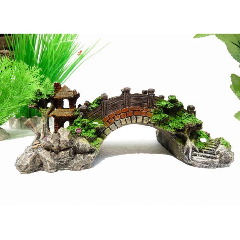 Acvariu Acvariu Decor pentru amenajari peisagistice Pod Ornamente peisagistice Pavilion Arbor planta Rasina Articole pentru animale de companie Decoratiuni pentru casa
