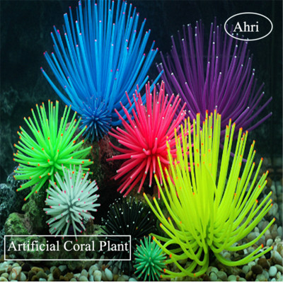 Mesterséges medúza Hamis tengeri sün Korall algák Növények Víz alatti Táj Akvárium Akvárium Díszek dekorációs kellékek