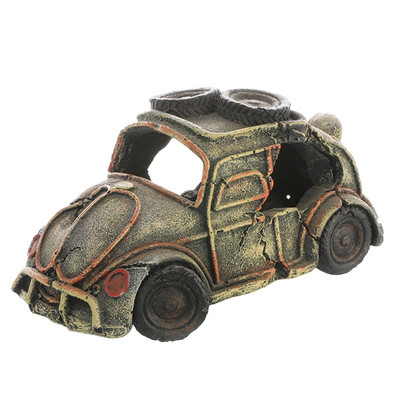 Διακόσμηση Ενυδρείου Ρητίνη Σπασμένο Όχημα Αναξιοπαθούντα Ναυάγιο Καλούπι Αυτοκινήτου Καλούπι Δεξαμενής Ψαριών Στολίδι Betta Fish Aquatic Caves Fish Hideout