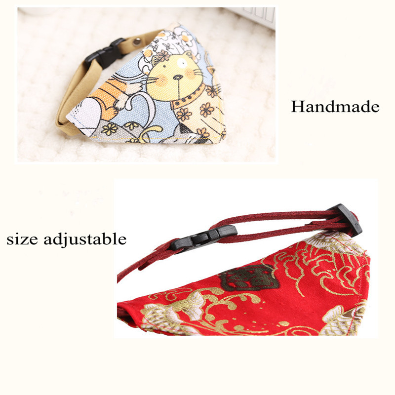 1 tk Kassi süljerätik Jaapani ja tuulekolmnurga rätik Kassi kaelarihm Väikese koera kassi ehted Kassi ja koera sall Koera kaelarihm Kassid Lemmikloom