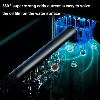 3W филтър за скимер на повърхността на аквариума Mini Mute Auto Oil Film Processor Remove Tool for Fish Tank Water Filtration 220-240V