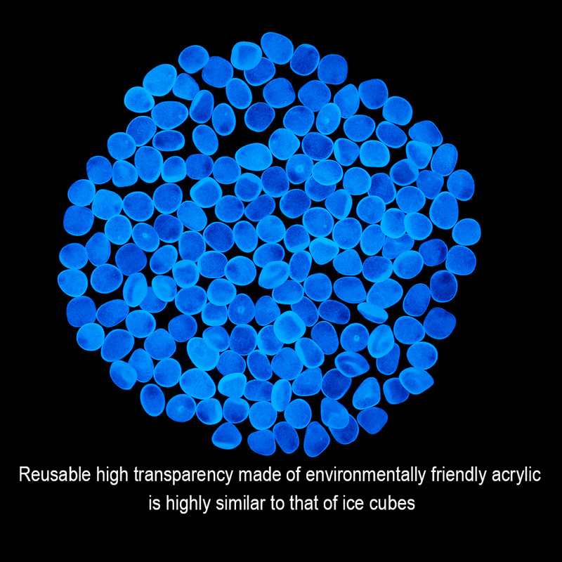 300 buc/set ornament luminos pentru amenajare a grădinii pentru acvariu pentru acvariu, piatră artificială noctilucentă, pietriș care emite lumină