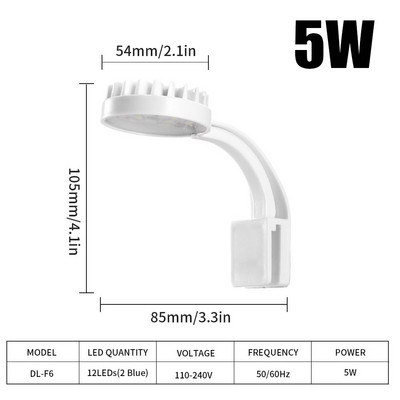 Clip cu LED mini pentru acvariu pentru plante acvatice, apă dulce, iarbă de apă, luminozitate ridicată, temperatură joasă, lămpi USB pentru rezervor de pește