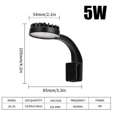 Clip cu LED mini pentru acvariu pentru plante acvatice, apă dulce, iarbă de apă, luminozitate ridicată, temperatură joasă, lămpi USB pentru rezervor de pește