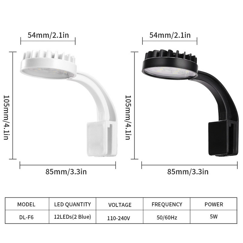 Clip cu LED mini pentru acvariu pentru plante acvatice, apă dulce, iarbă de apă, luminozitate ridicată, temperatură joasă, lămpi USB pentru rezervor de pește