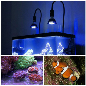 E27 LED крушка за аквариум 12W-54W пълен спектър лампа за аквариум PAR38 SPOT резервоар за солена вода Коралов риф растения отглеждат LED светлини D30