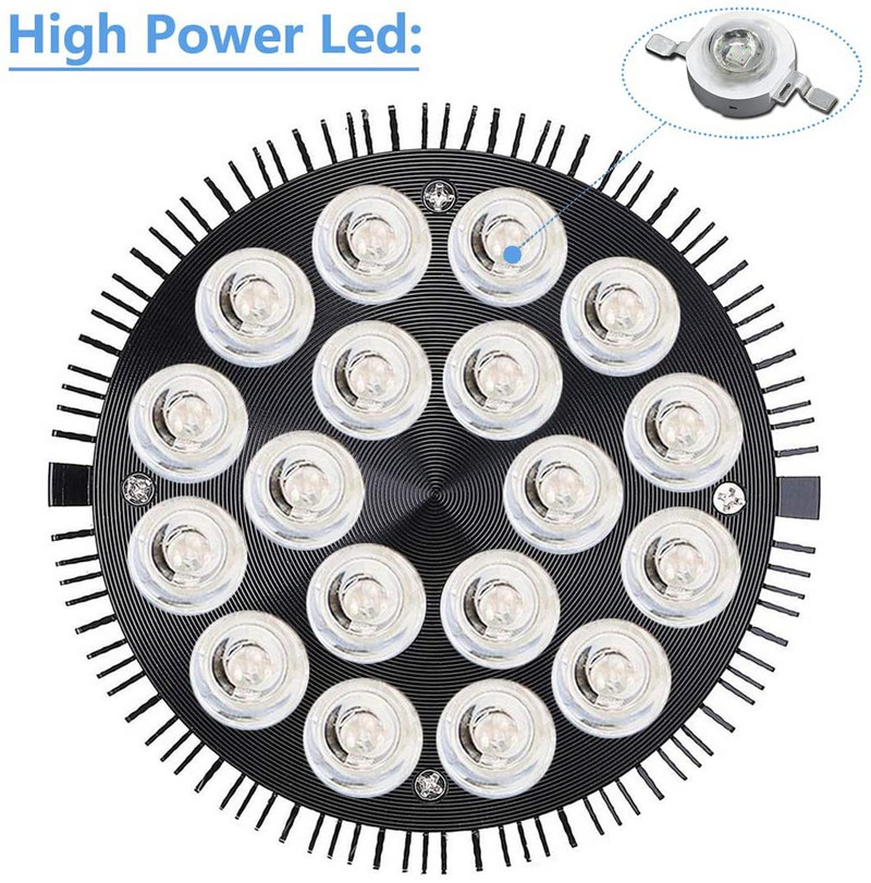 Bec LED E27 pentru acvariu 12W-54W Lampă pentru rezervor de pește cu spectru complet PAR38 SPOT Rezervor de apă sărată Plantele de recif de corali cresc lumini LED D30