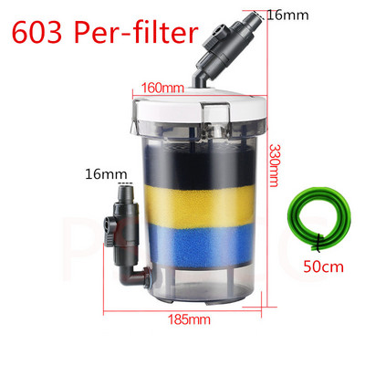 HW603 HW602 akvaariumifilter Väline paak Värske vee tarvikud Tööriistad Akvaariumifiltri tarvikud Uus HW-602B HW-603B