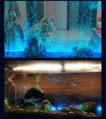 1 τεμ. Ενυδρείο Δεξαμενή ψαριών Φως LED Υποβρύχιο Αδιάβροχο Φωτιστικό λουρίδων ράβδου Φούσκα πολύχρωμο βύσμα ΕΕ/ΗΠΑ Χαμηλή ισχύς Χωρίς ζημιά
